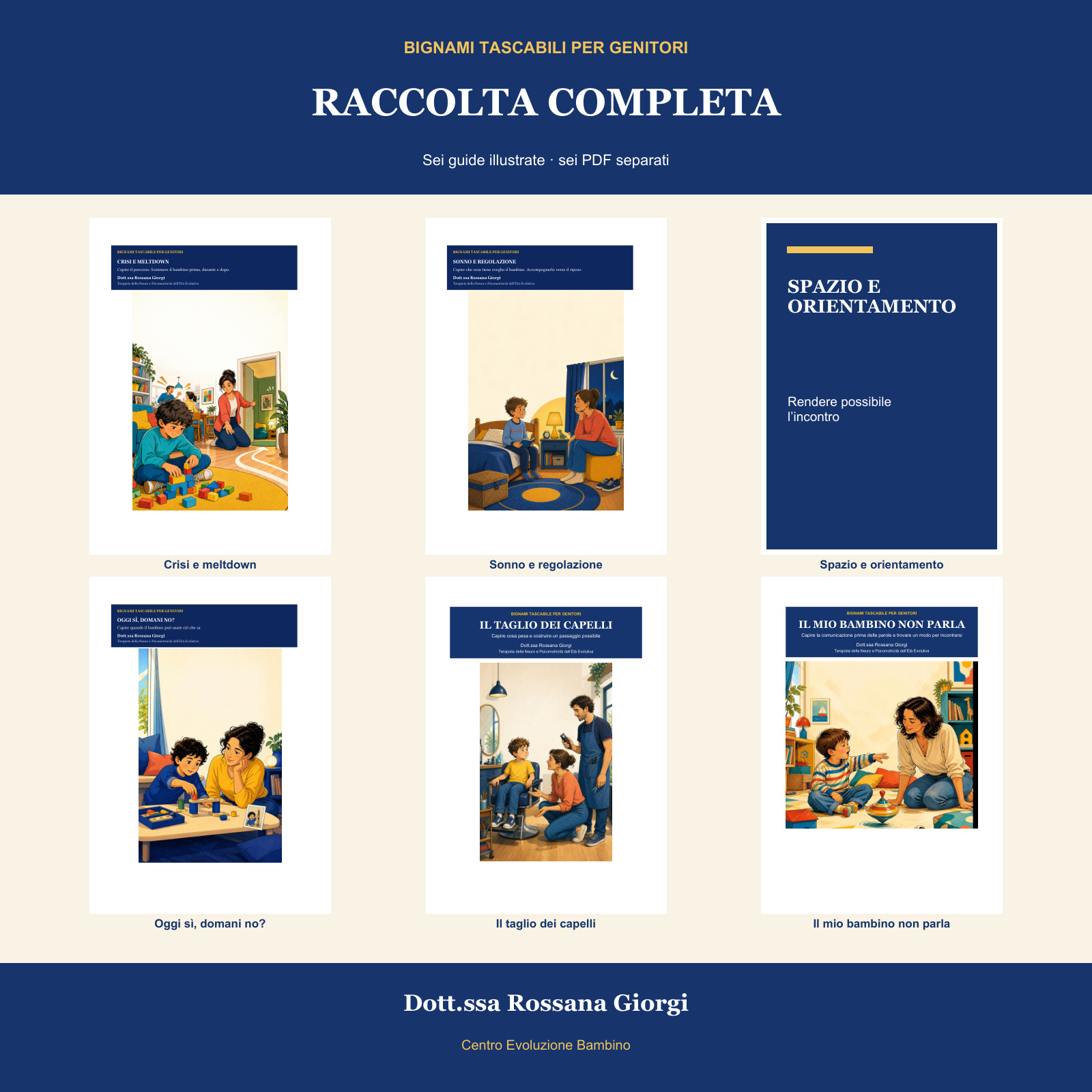 Raccolta completa dei sei Bignami tascabili per genitori di Rossana Giorgi