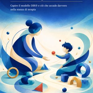 Copertina di Dentro il gioco di Rossana Giorgi: adulto e bambino in relazione, con una palla rossa, su fondo blu e avorio.